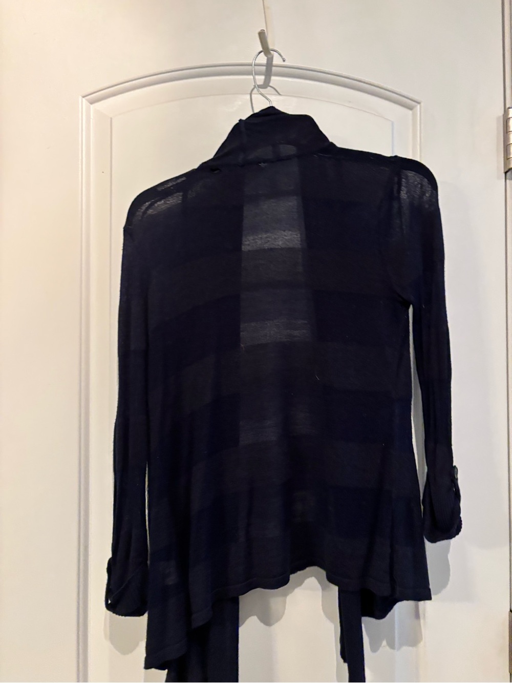Black Lightweight Women's Open Cardigan Sweater